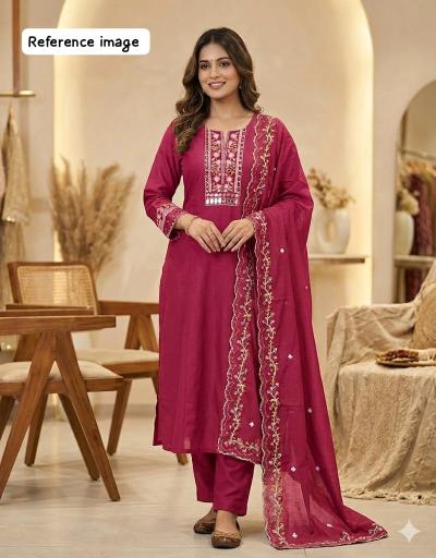 Krunique anarkali 3pcs wholesale kurti collection